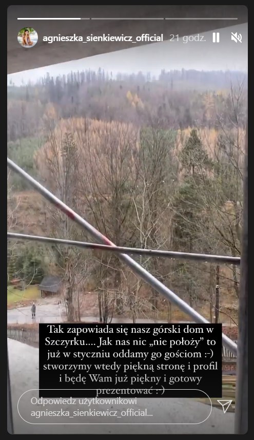 Agnieszka Sienkiewicz kończy budowę domu w Szczyrku (screen z Instagrama) /materiały prasowe
