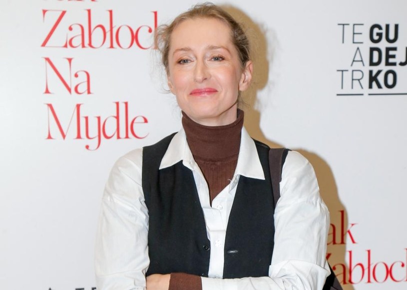 Agnieszka Sitek na premierze spektaklu "Jak Zabłocki na mydle" w lutym 2024 roku. /Wojtalewicz Jarosław /AKPA
