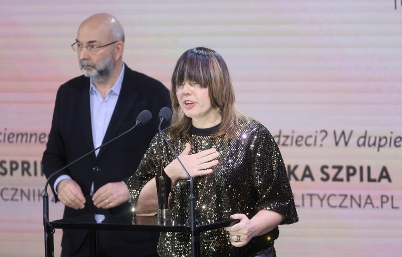 Agnieszka Szpila na ceremonii rozdania nagród Grand Press /Wojciech Olkuśnik /East News