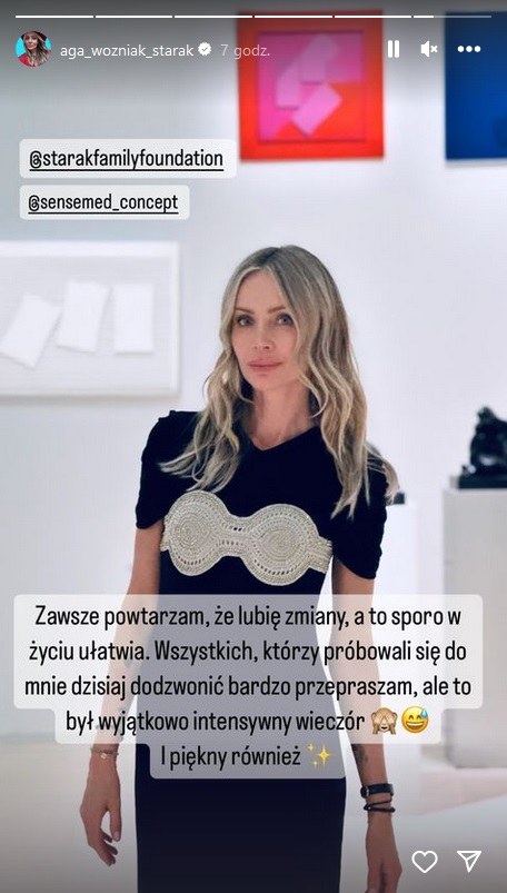 Agnieszka Woźniak-Starak przerwała milczenie /www.instagram.com/aga_wozniak_starak/ /Instagram