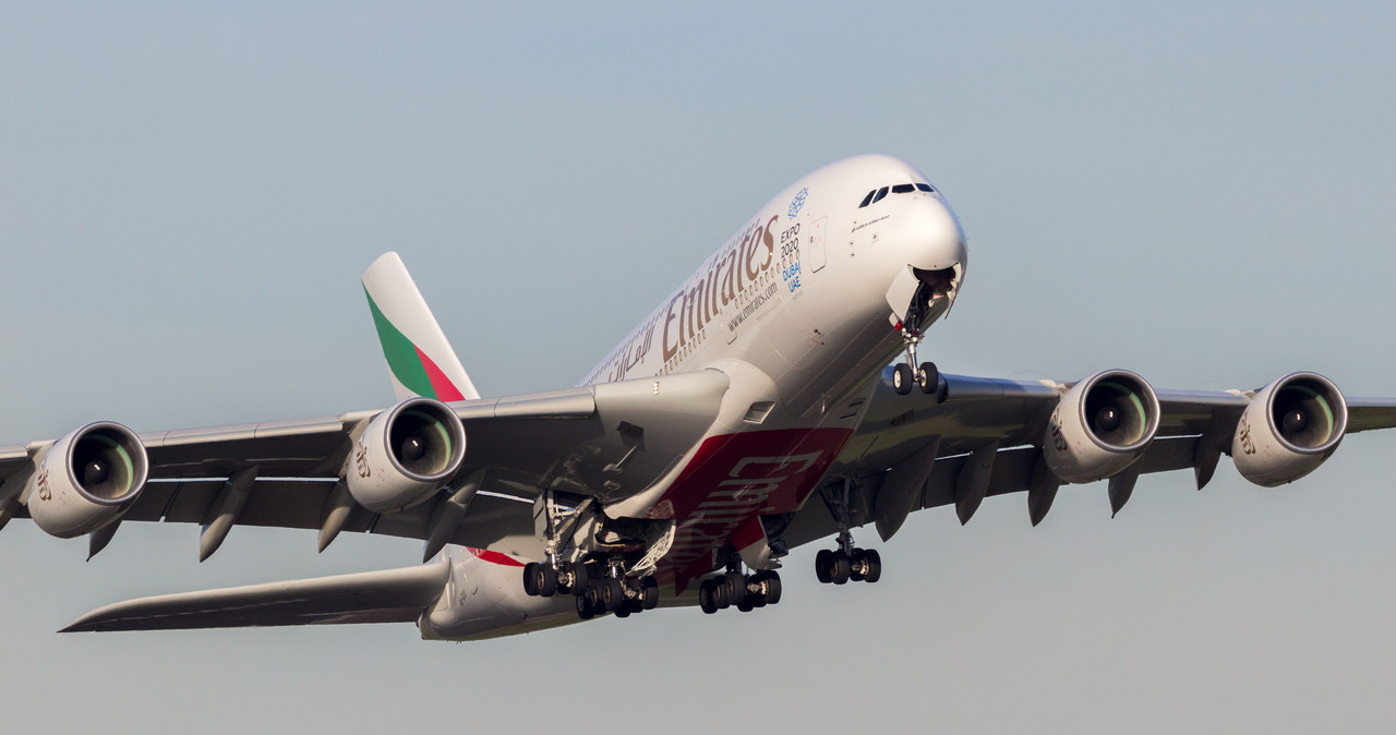 Airbus A380 w 2021 roku latał właściwie tylko z Dubaju. Jak to wygląda w tym roku? //123RF/PICSEL /123RF/PICSEL