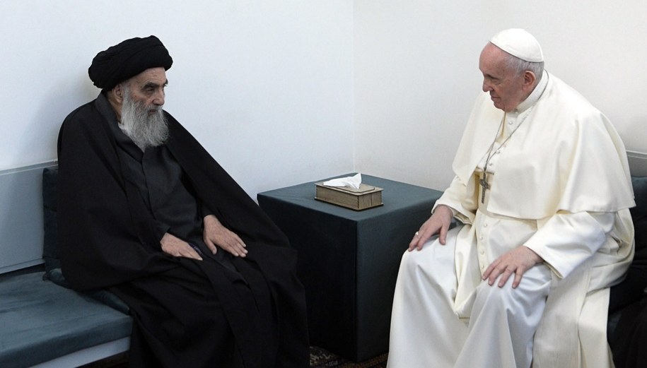 Ajatollah Ali as-Sistani oraz papież Franciszek /VATICAN MEDIA  /PAP