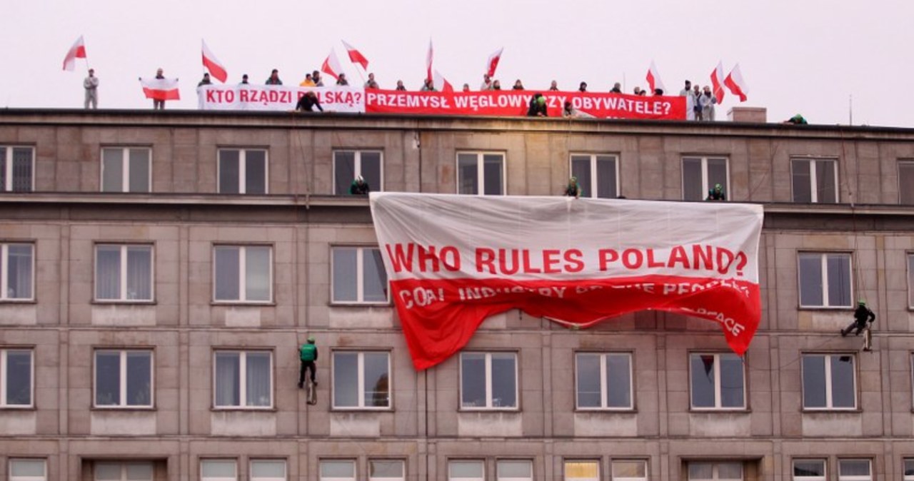 Akcja aktywistów Greenpeace'u w Warszawie