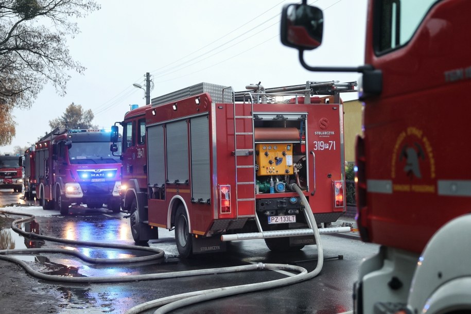 Akcja gaśnicza w Skórzewie /	Jakub Kaczmarczyk   /PAP