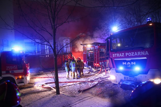 Akcja gaszenia pożaru krakowskiego archiwum /	Łukasz Gągulski /PAP