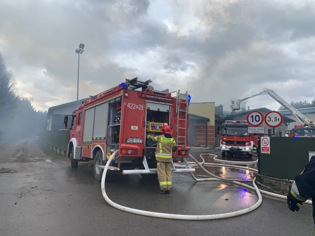 Akcja gaszenia pożaru /Fotografia Ratownicza Konrad Sikorski /Gorąca Linia RMF FM