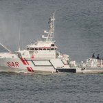 Akcja na Bałtyku. Przewrócona łódka, złamany maszt