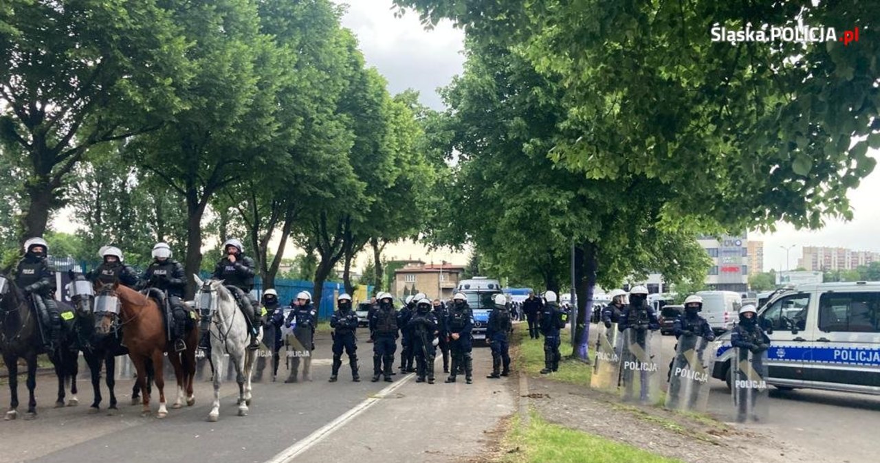 Akcja policji po meczu w Chorzowie