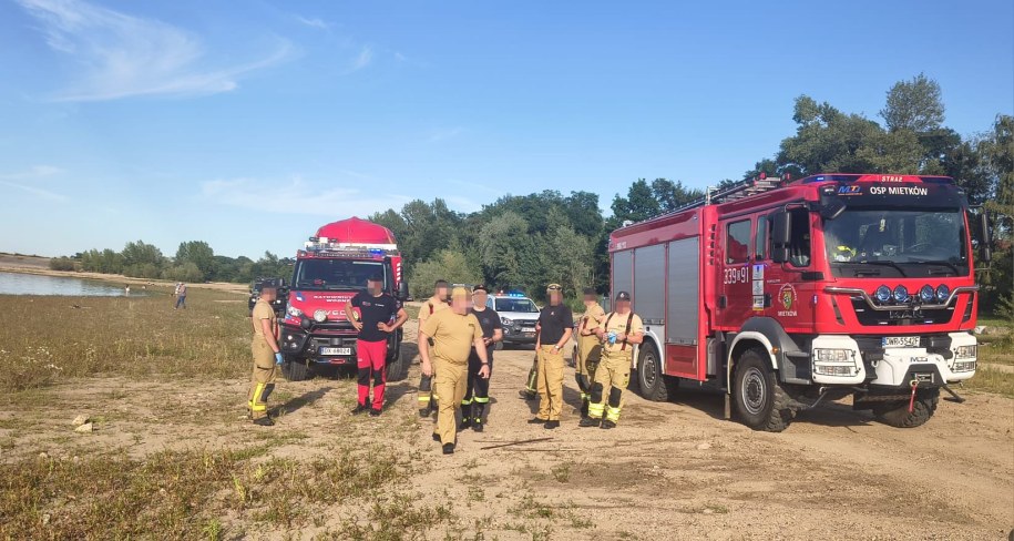 Akcja poszukiwawcza na Zalewie Mietkowskim /Piotr Maciaszek /