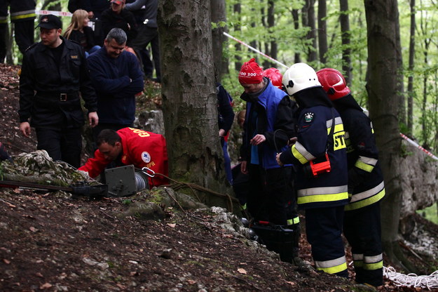 Akcja ratunkowa po wypadku w Jaskini Wiernej /Waldemar Deska /PAP