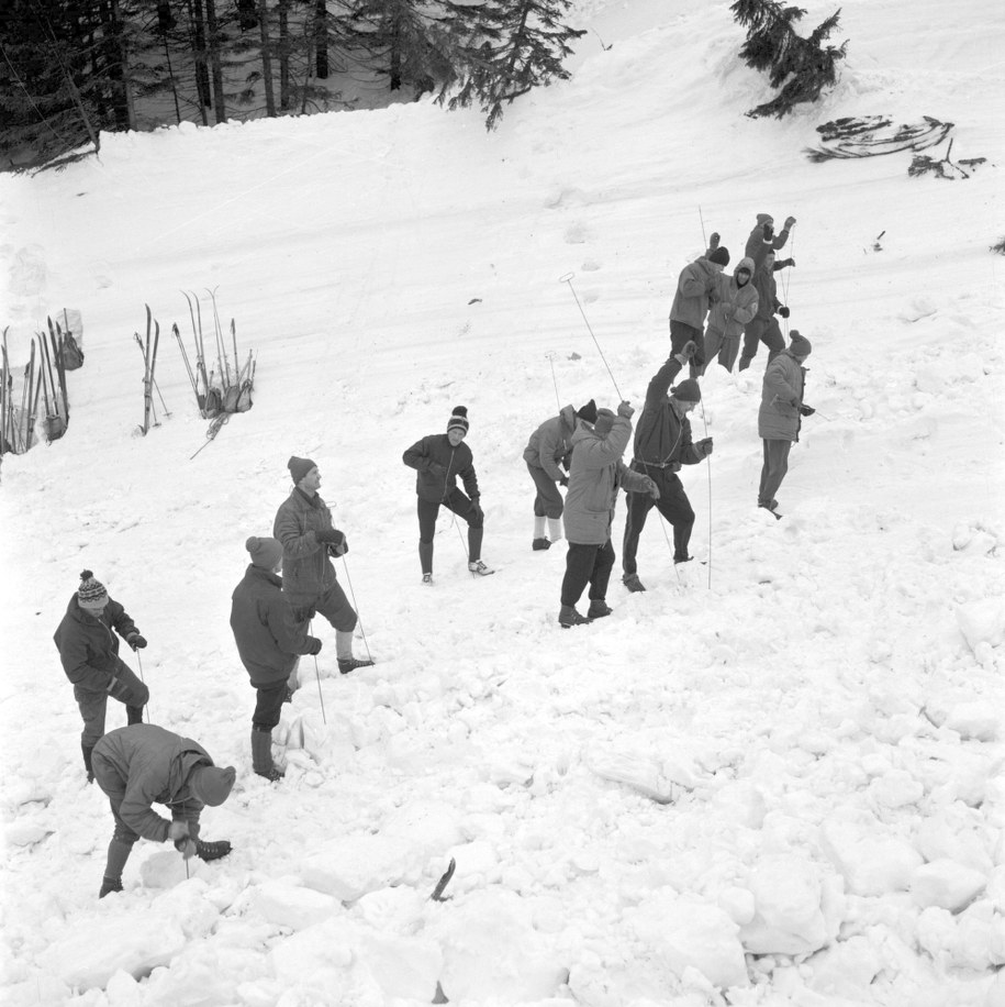 Akcja ratunkowa po zejściu lawiny /Eugeniusz Wołoszczuk (CAF) /PAP