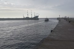 Akcja ratunkowa w pobliżu portu w Ustce
