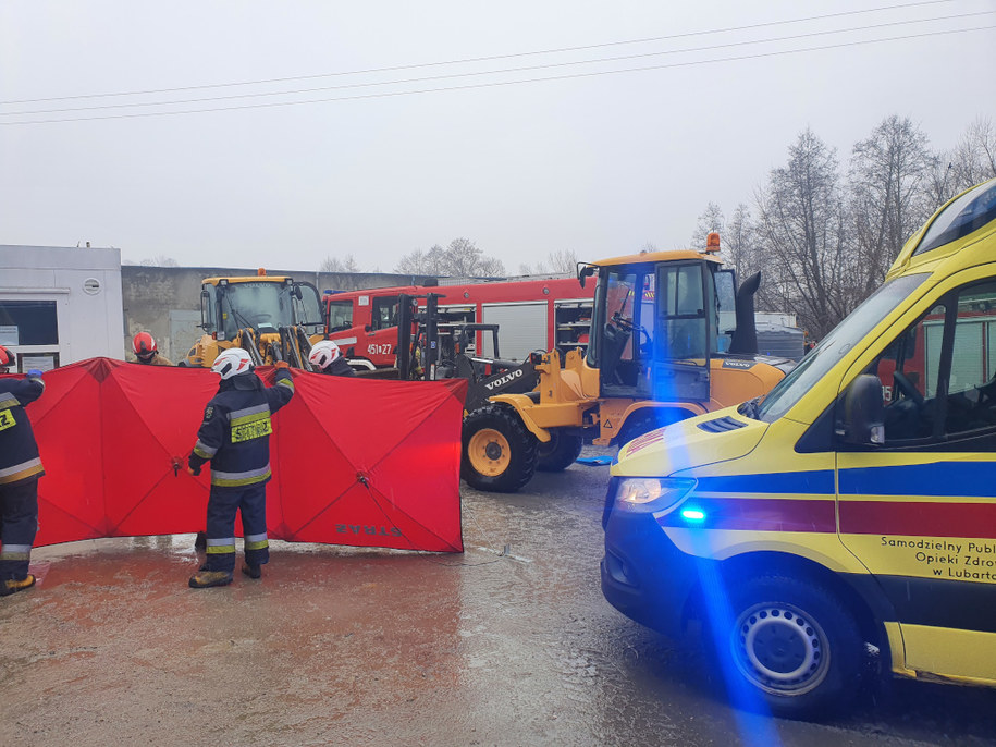 Akcja ratunkowa /foto. KP PSP Lubartów /Materiały prasowe