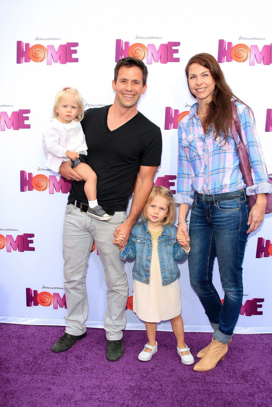 Aktor Christian Oliver z rodziną, zdj. z 2015 r. /NINA PROMMER    /PAP/EPA