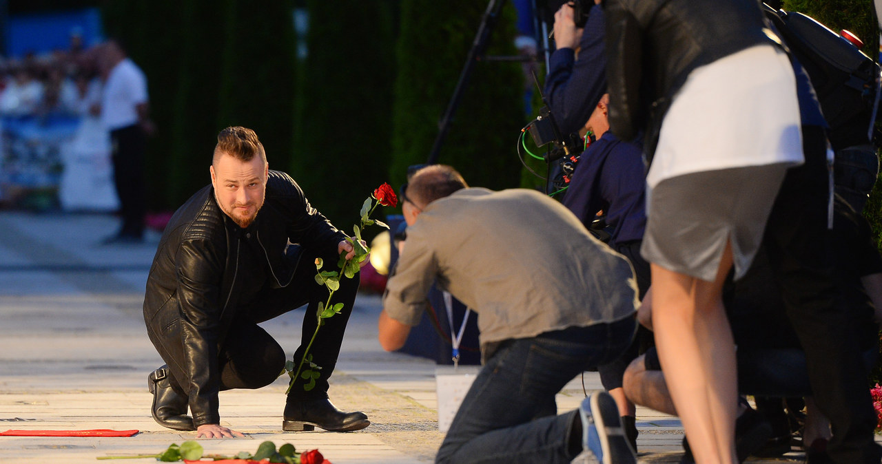 Aktor odcisnął dłoń na Promenadzie Gwiazd z Międzyzdrojach /Jarosław Antoniak /MWMedia