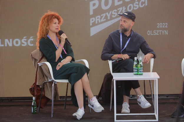 Aktorka Karolina Gruszka i reżyser Iwan Wyrypajew / 	Tomasz Waszczuk    /PAP