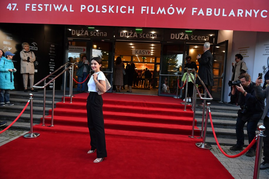 Aktorka Maria Dębska podczas otwarcia 47. Festiwalu Polskich Filmów Fabularnych /Adam Warżawa /PAP