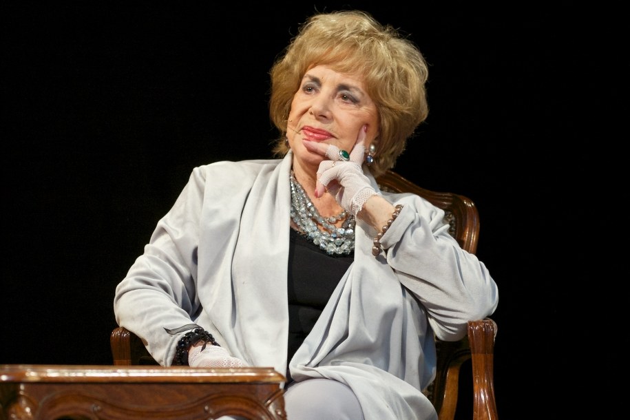 Aktorka Zofia Czerwińska podczas spotkania autorskiego w Gorzowie Wielkopolskim /Lech Muszyński /PAP