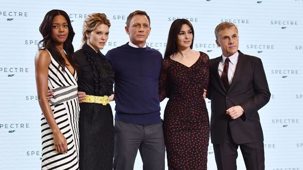 Aktorskie "Spectre": Naomie Haris, Lea Seydoux, Daniel Craig, Monica Bellucci i Christoph Waltz /AFP