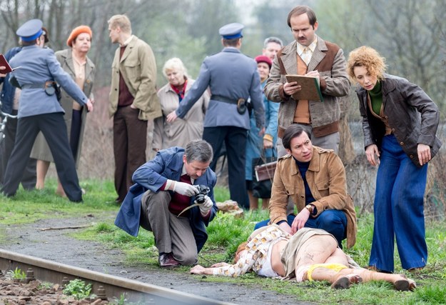 Aktorzy na planie "Jestem mordercą" /PAP/Andrzej Grygiel    /PAP