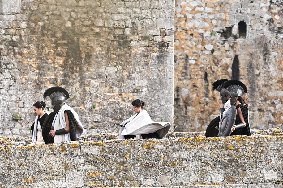 Aktorzy na planie "Odysei" Nolana w Grecji /Stefanos Kyriazis/NurPhoto  /East News