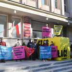 Aktywiści zablokowali wejście do Ministerstwa Aktywów Państwowych