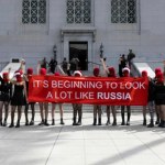 Aktywistka z antyputinowskiej grupy zatrzymana w Polsce