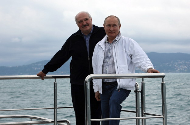 Alaksandr Łukaszanka i Władimir Putin w Soczi //SERGEI ILYIN/SPUTNIK/KREMLIN POOL  /PAP/EPA