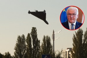 Alarm przeciwlotniczy pod Kijowem. Prezydent Niemiec musiał zejść do schronu