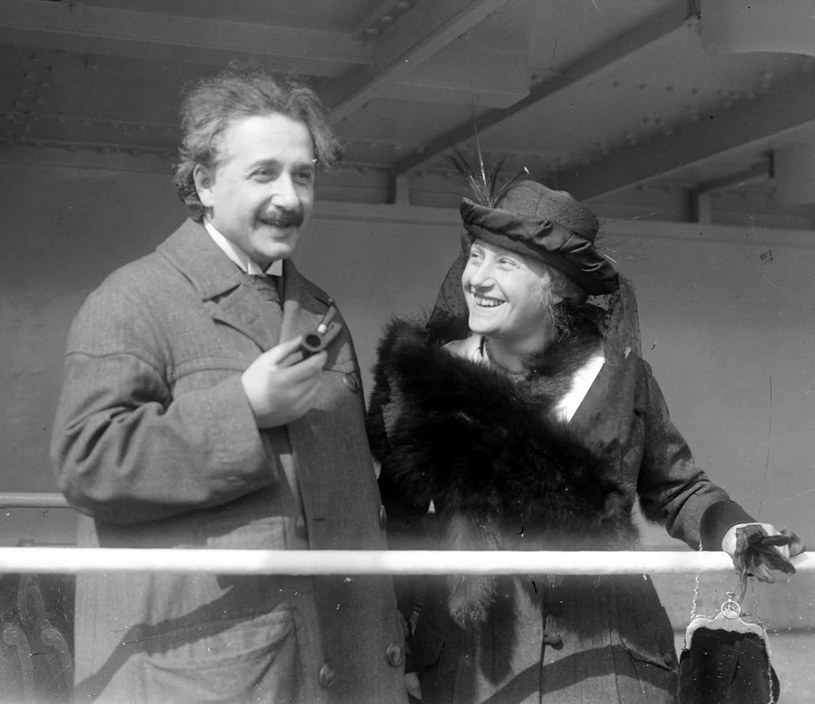 Albert Einstein z żoną Elsą / foto: wikipedia /domena publiczna