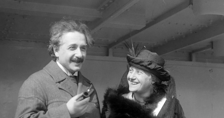 Albert Einstein z żoną Elsą / foto: wikipedia /domena publiczna