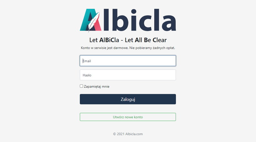 Albicla oficjalnie wystartowała 20 stycznia. Właścicielem Albicla.com jest spółka Słowo Niezależne. Fot. zrzut ekranu /INTERIA.PL
