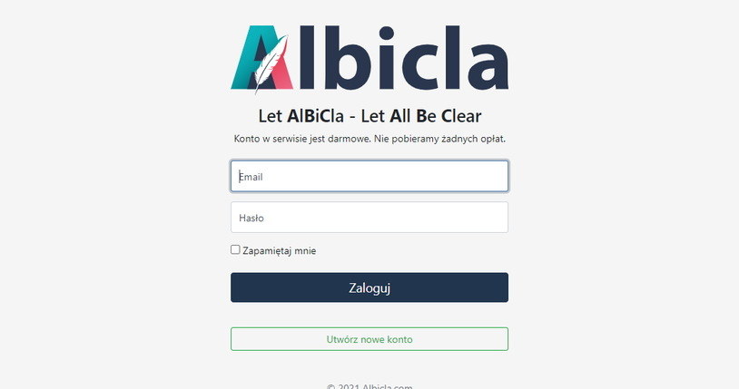 Albicla oficjalnie wystartowała 20 stycznia. Właścicielem Albicla.com jest spółka Słowo Niezależne. Fot. zrzut ekranu /INTERIA.PL