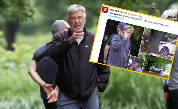 Alec Baldwin miał wypadek samochodowy. "Śmieciarka wielkości wieloryba"