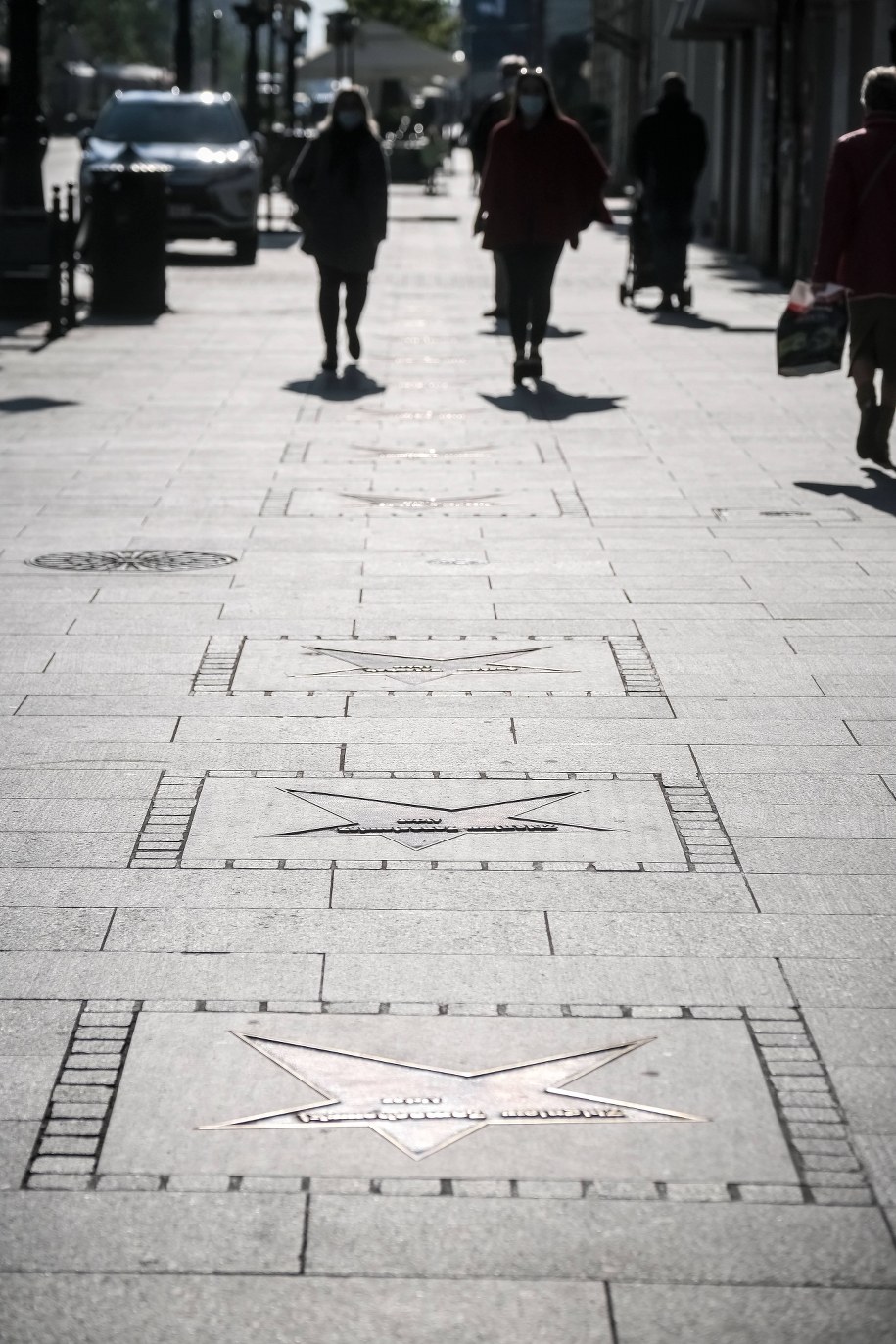 Aleja Gwiazd na ul. Piotrkowskiej w Łodzi /	Archiwum Kalbar /PAP