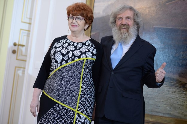 Aleksander Doba z żoną Gabrielą /Jacek Turczyk /PAP
