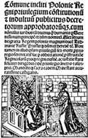 Aleksander Jagiellończyk i Jan Łaski, karta tytułowa ?Statutu? Łaskiego, 1506 r. /Encyklopedia Internautica