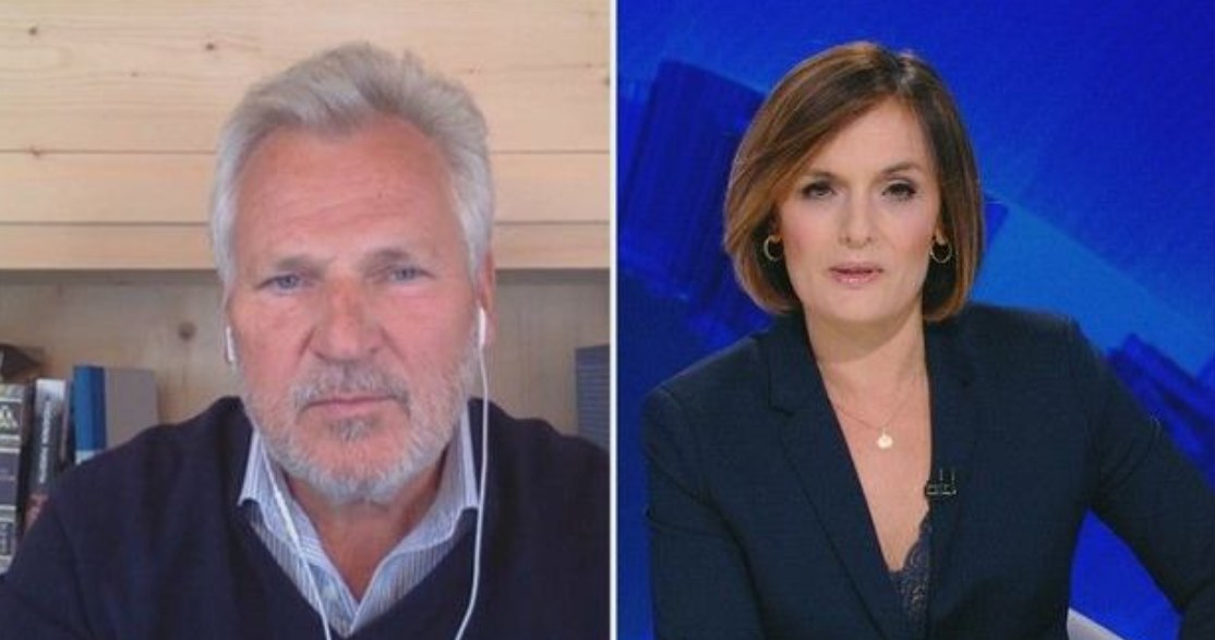 Aleksander Kwaśniewski podczas wywiadu z Dorotą Gawryluk /Screen z Polsat News /materiał zewnętrzny