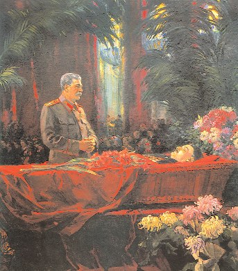 Aleksandr Gierasimow, Józef Stalin nad trumną Andrieja Żdanowa, 1948 r. /Encyklopedia Internautica