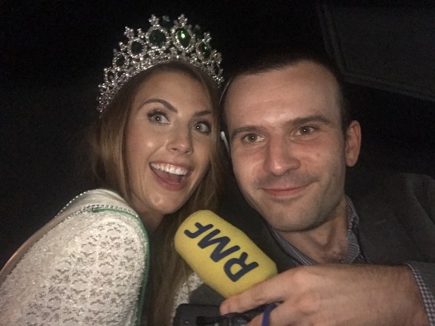 Aleksandra Grysz, Miss Earth Poland 2018 i reporter RMF FM Michał Dobrołowicz /RMF FM