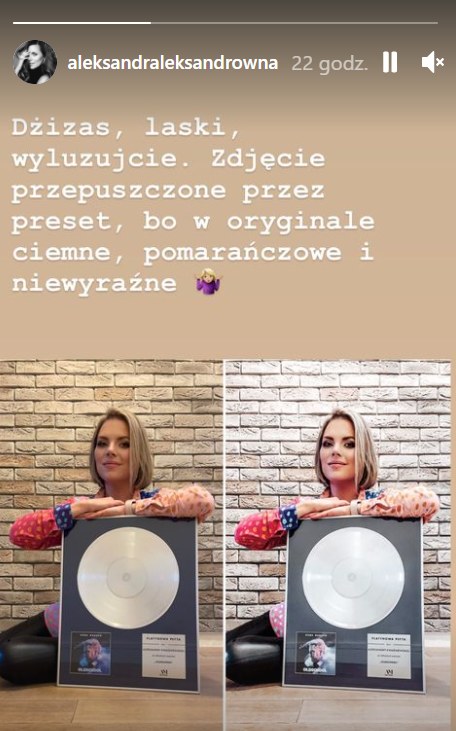 Aleksandra Kwaśniewska odpowiada na plotki o retuszu fot. Instagram (instagram.com/aleksandraleksandrowna) /Instagram