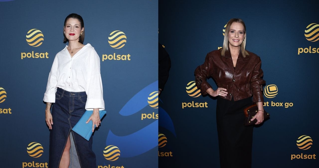 Aleksandra Zienkiewicz i Aneta Zając zdecydowały się na spódnice o długości midi. /MWMedia /MWMedia