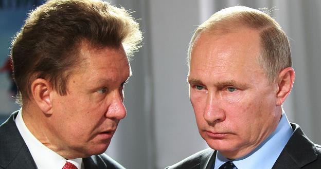 Aleksiej Miller (L), szef Gazpromu i Władimir Putin, prezydent Rosji. Fot. Mikhail Svetlov /Getty Images/Flash Press Media