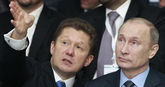 Aleksiej Miller (L), szef Gazpromu i Władymir Putin (P), prezydent Rosji /AFP