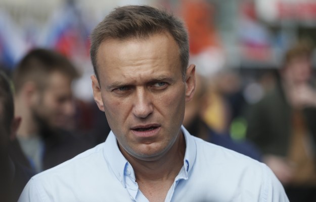 Aleksiej Nawalny podczas protestów w Moskwie /Sergei Ilnitsky /PAP