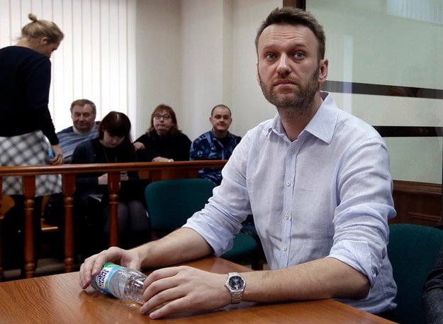 Aleksiej Nawalny w Moskiewskim Sądzie Miejskim /SERGEI CHIRIKOV /PAP/EPA