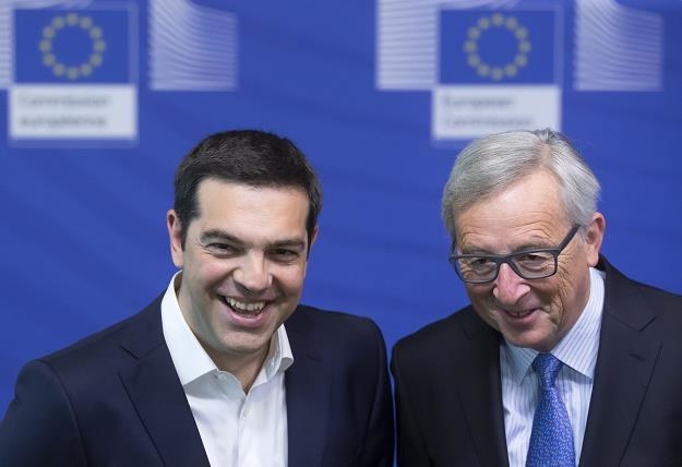 Aleksis Cipras (L) i Jean-Claude Juncker /PAP