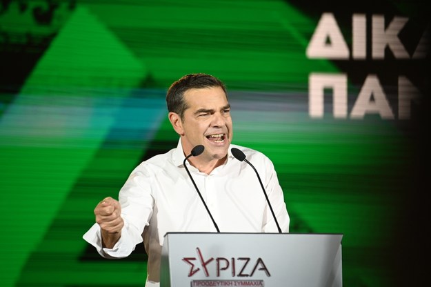 Aleksis Tsipras, lider partii Syriza. /GIOTA LOTSARI /PAP/EPA