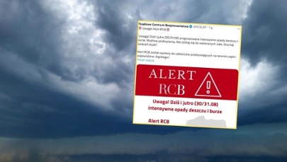 Alert RCB dla dwóch województw. Nadchodzą intensywne burze z gradem