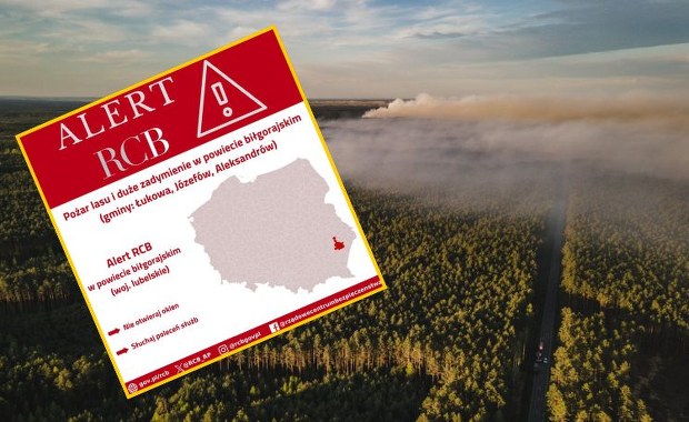 Alert RCB na Lubelszczyźnie. "Nie otwieraj okien, słuchaj poleceń służb"